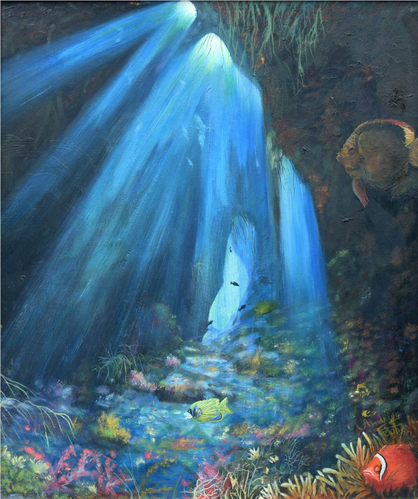 Fond marin - Rayons de lumière
55 cm   x  46 cm
Exposée à la Galerie Chercheur d'Artistes ( voir onglet Actualités)
