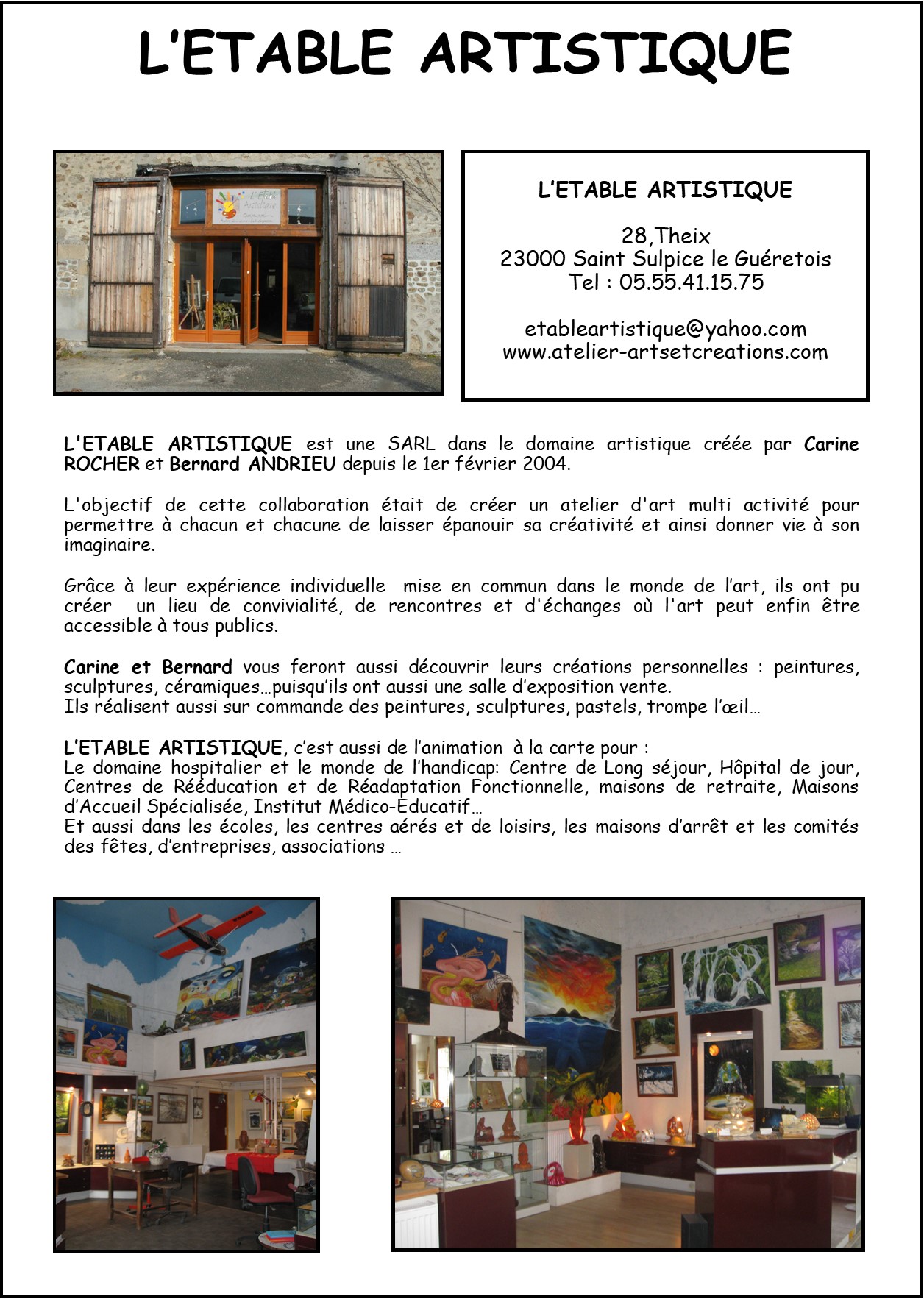 L'ETABLE partie 1 L'ETABLE partie 1